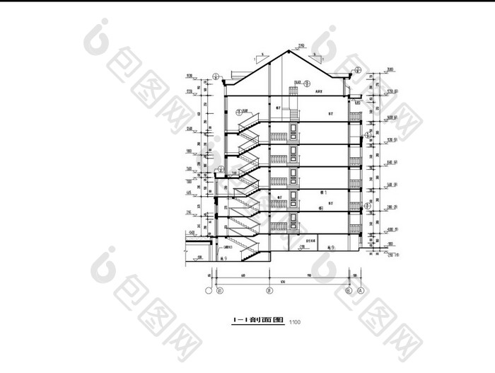 多层住宅楼的建筑施工图CAD