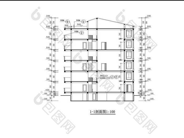 复式居民楼建筑CAD施工图