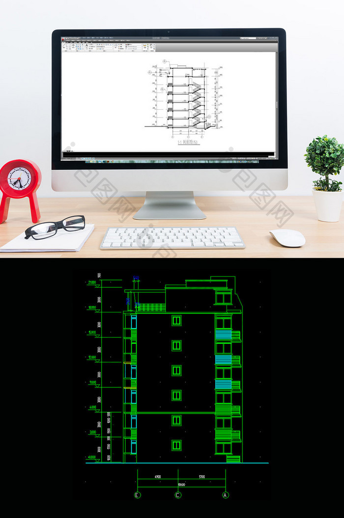 某栋楼的CAD建筑施工图