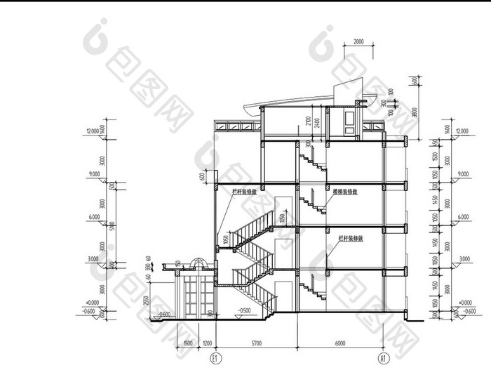 某多层建筑CAD的建筑施工图