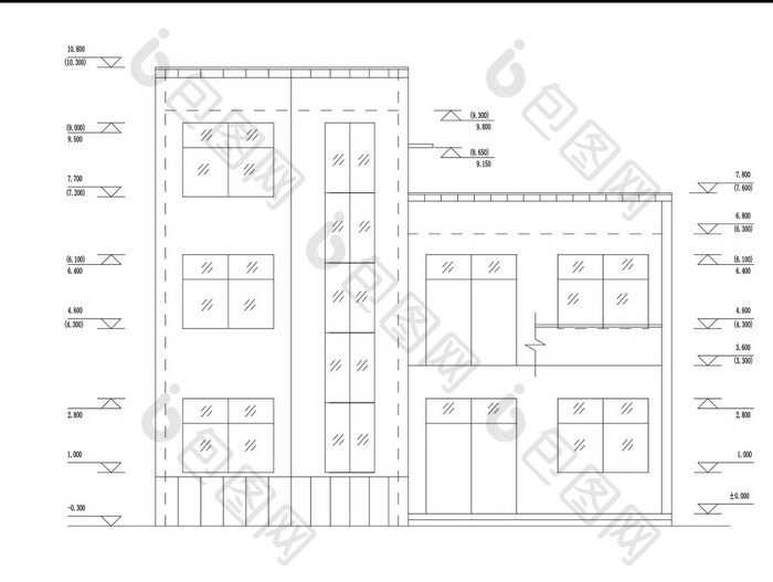 自由住宅楼民房CAD施工图