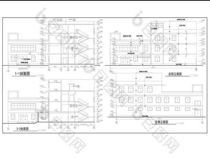 宾馆建筑全套施工图CAD