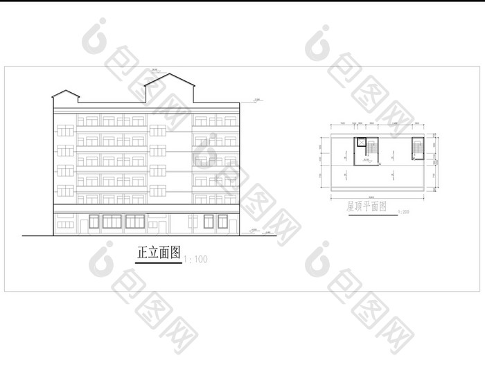 单位院内宾馆建筑设计方案CAD