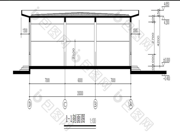 某简约餐厅CAD设计建筑图