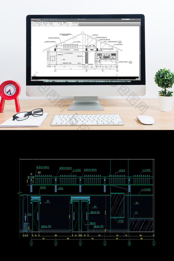 某餐厅的建筑施工图纸CAD