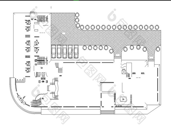 某豪华酒店建筑设计CAD设计图