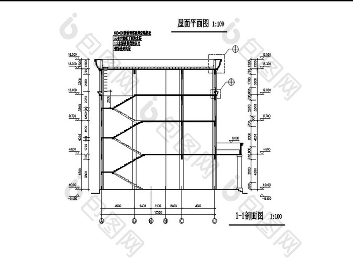 四层轻奢型酒店综合楼CAD施工图