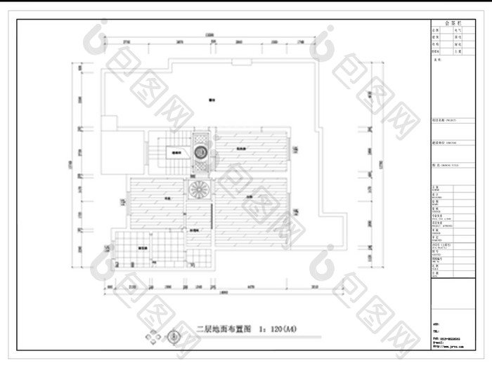 别墅2楼地面CAD