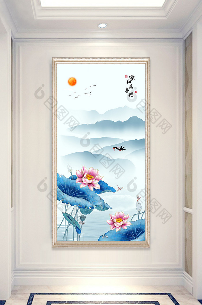 山水新中式花卉图片