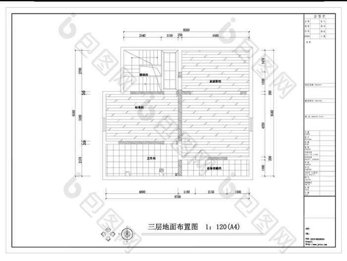 阁楼地面石材CAD