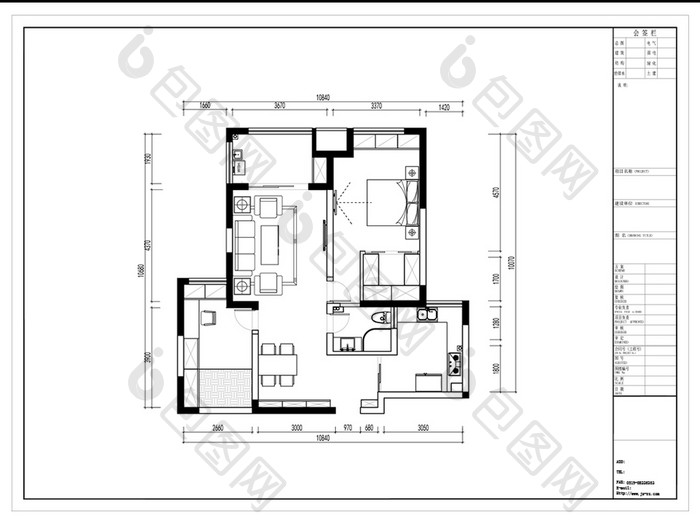 小两居室CAD高层平面
