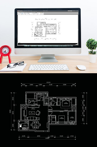 三居室户型CAD多层平面布置图图片