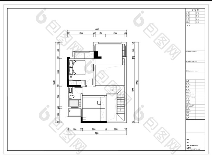 CAD跃层平面户型方案