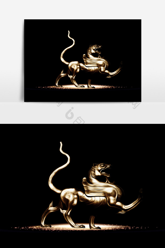 狮子标志设计元素