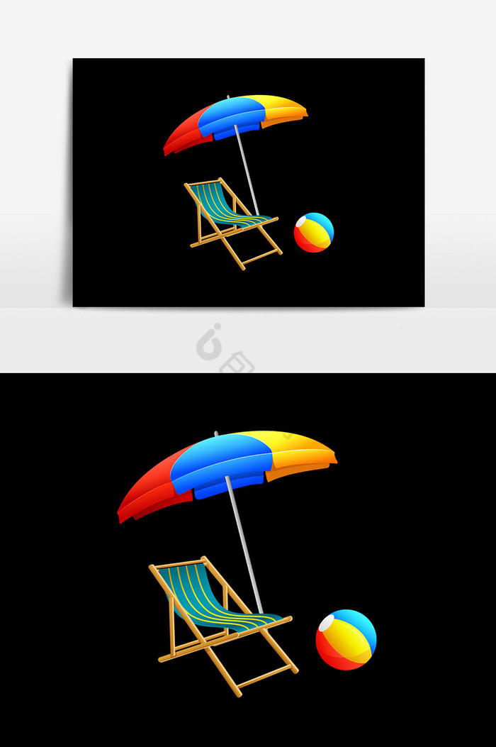 太阳伞装饰图片