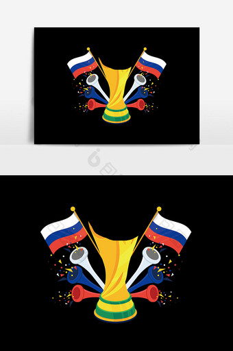 世界杯旗子设计元素图片