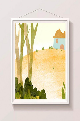 唯美清新水彩风绘本背景通用背景1024*4575图片素材免费下载-编号1093322-潮点视频