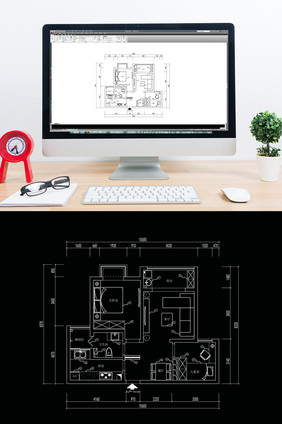 两居室CAD高层平面定制方案