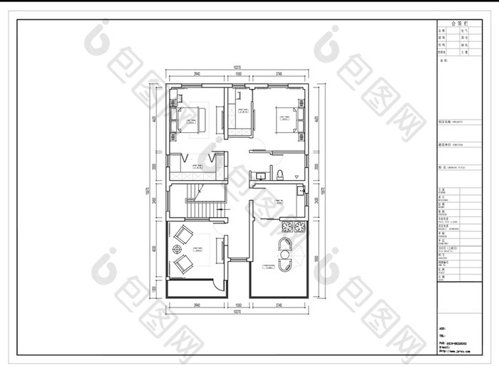别墅户型平面方案CAD