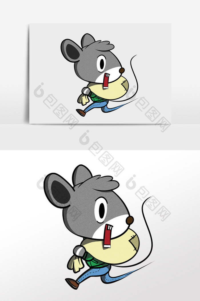 卡通可爱小老鼠插画元素