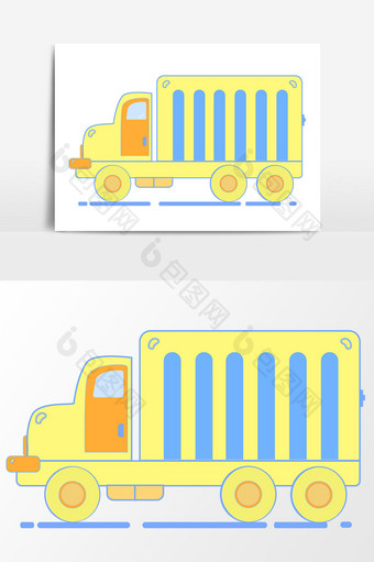 卡通货车汽车素材图片