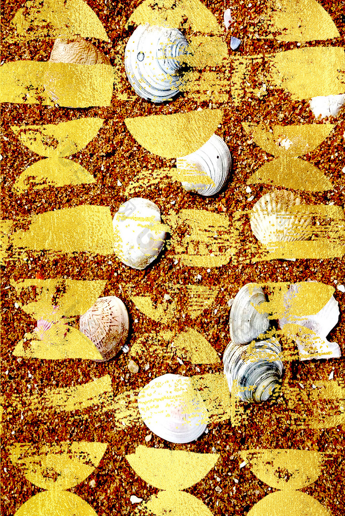 现代抽象贝壳彩色装饰画