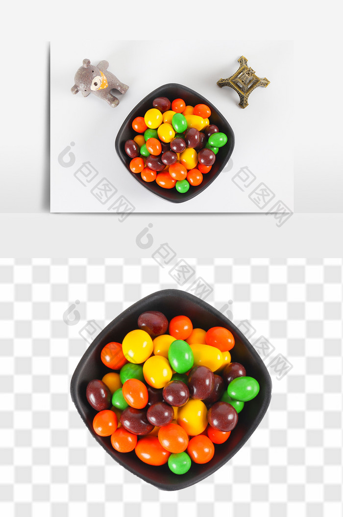彩虹巧克力糖休闲零食办公室淘宝素材