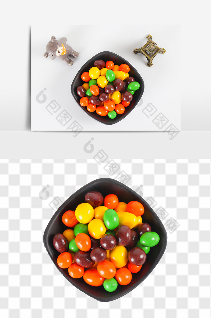 小吃零食彩虹巧克力糖图片