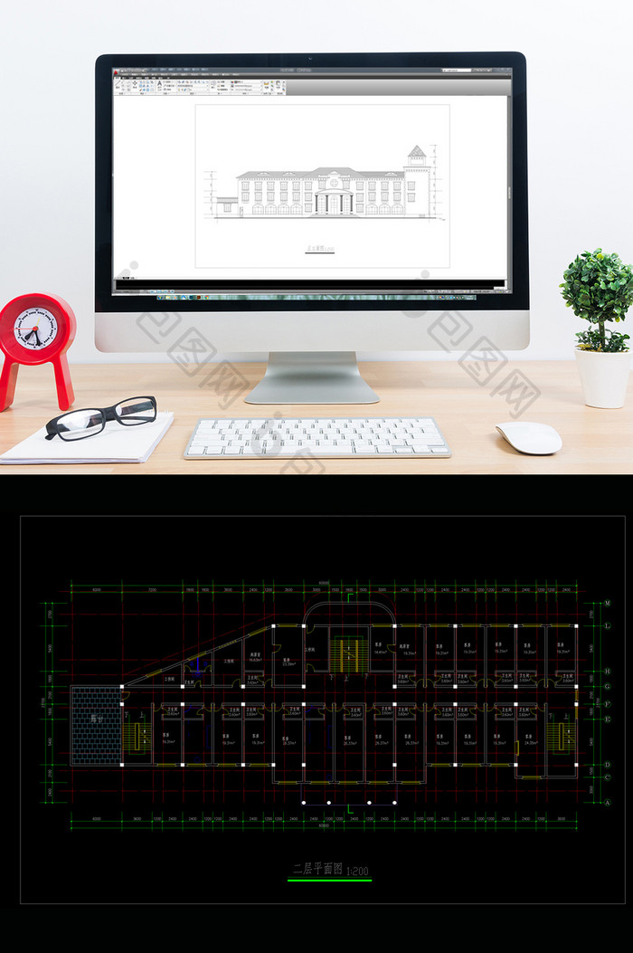 度假村综合楼欧式建筑方案CAD