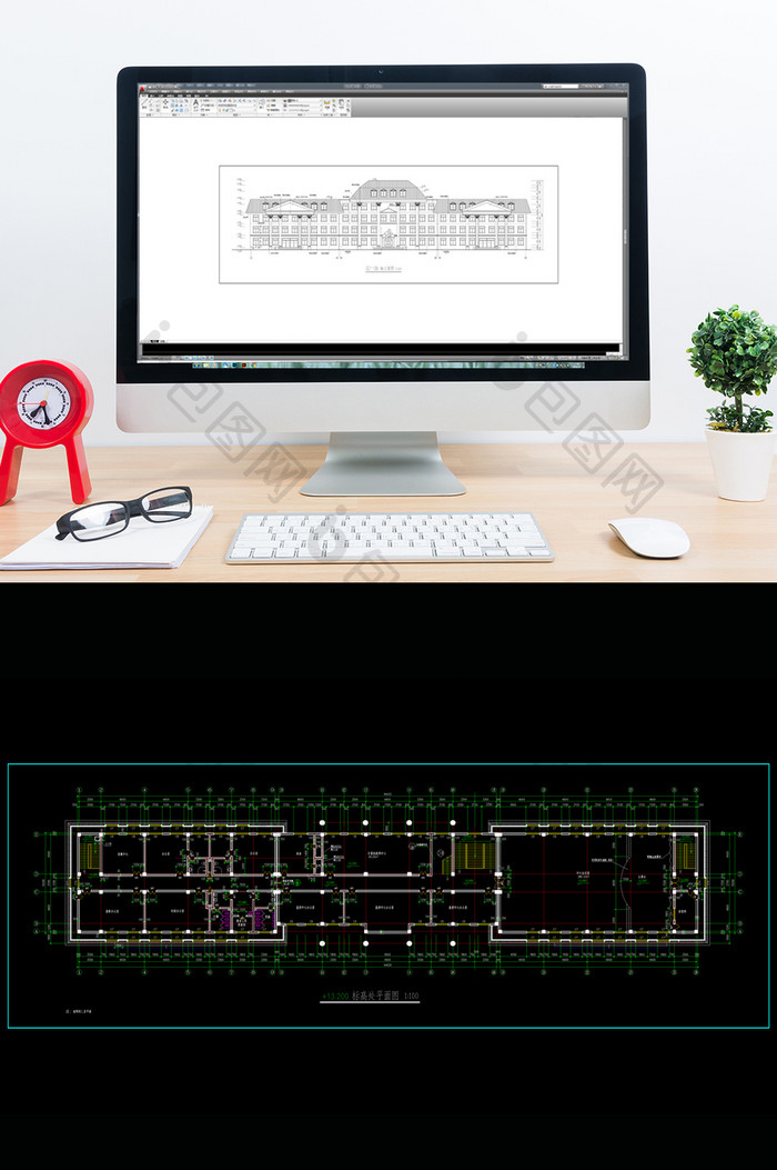 多层办公楼建筑施工图CAD方案图