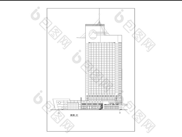 高层宾馆CAD建筑设计方案