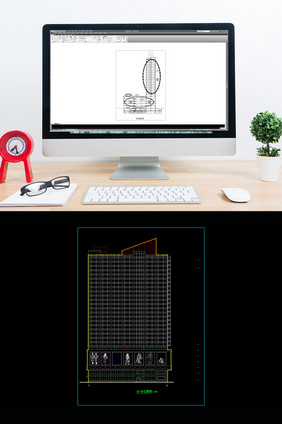 高层宾馆建筑设计方案图CAD