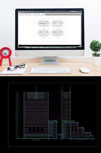 功能复杂的综合商业办公楼CAD施工图图片