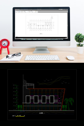 六层商业建筑平立面方案图CAD