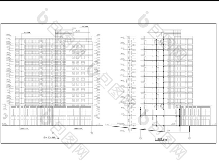 宾馆建筑CAD建筑施工图