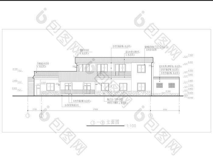 山庄餐饮部CAD建筑施工图