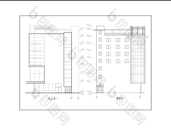 商办楼建筑方案CAD图