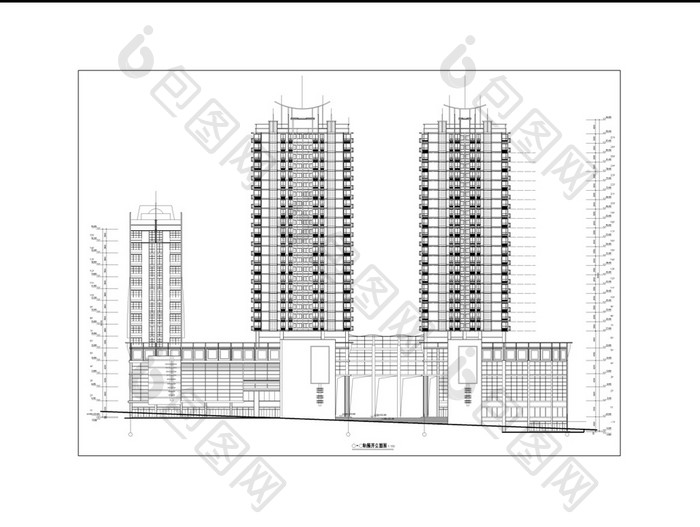 某商业写字楼的建筑设计图纸CAD