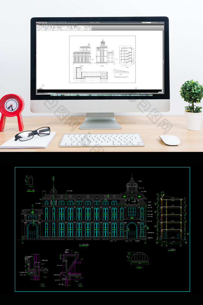 建筑施工图设计建筑设计CAD建筑施工图图片