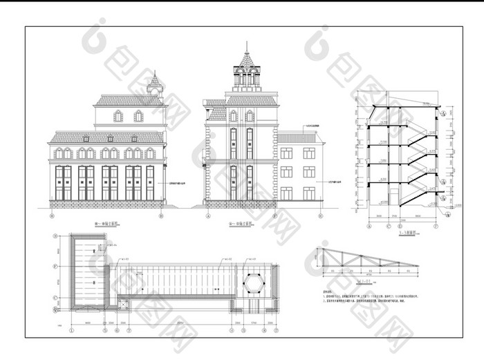 社保局建筑施工图CAD