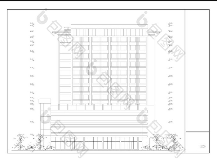 某综合楼方案总图CAD