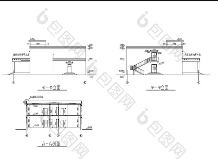 某药浴中心建筑施工图CAD