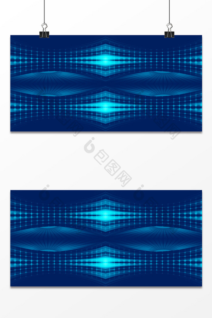 蓝色科技商务线条背景图
