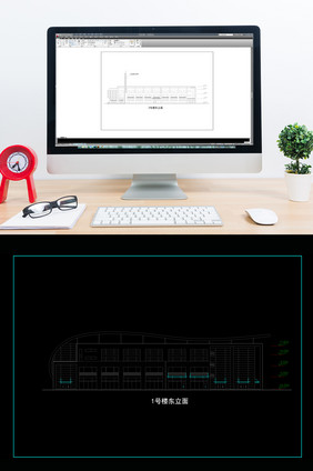 某综合楼的建筑方案图CAD