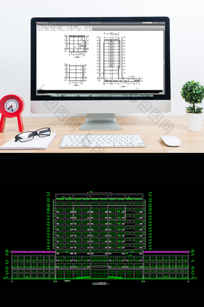 某娱乐城大厦建筑设计方案图CAD