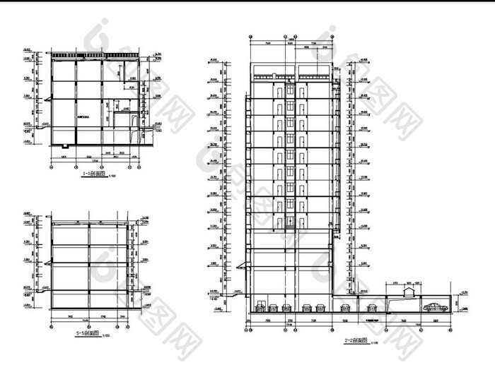 某娱乐城大厦建筑设计方案图CAD