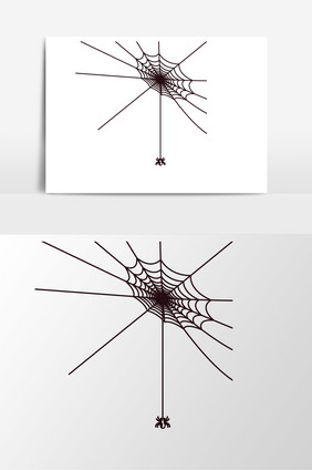 矢量手绘蜘蛛网元素