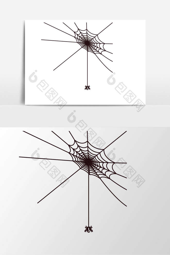 矢量手绘蜘蛛网元素