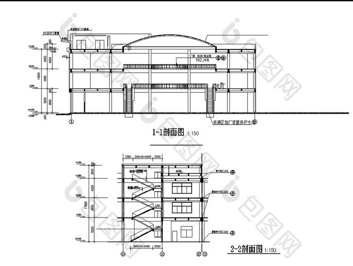 某大型商场广场施工图CAD