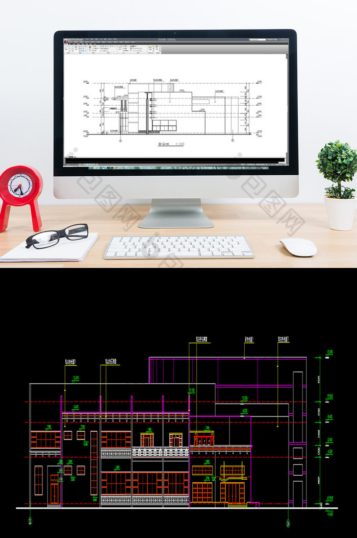 某娱乐中心总体设计建筑方案CAD